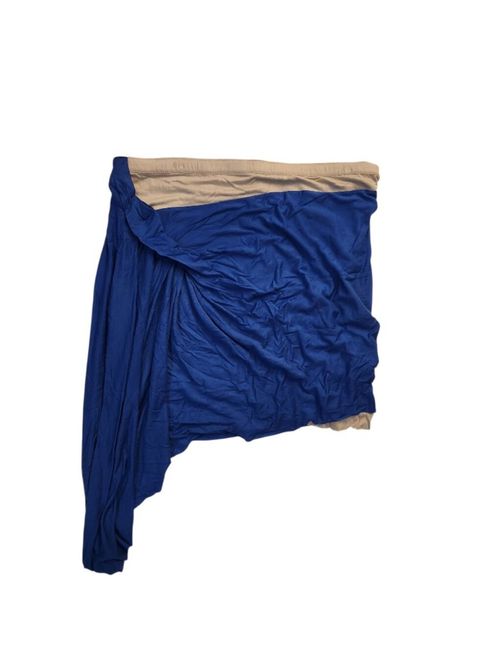 NWT Chelsea & Violet Asymmetrical Mini Skirt Blue Grey Size M Stretch Comfy